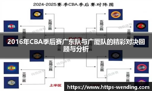 2016年CBA季后赛广东队与广厦队的精彩对决回顾与分析